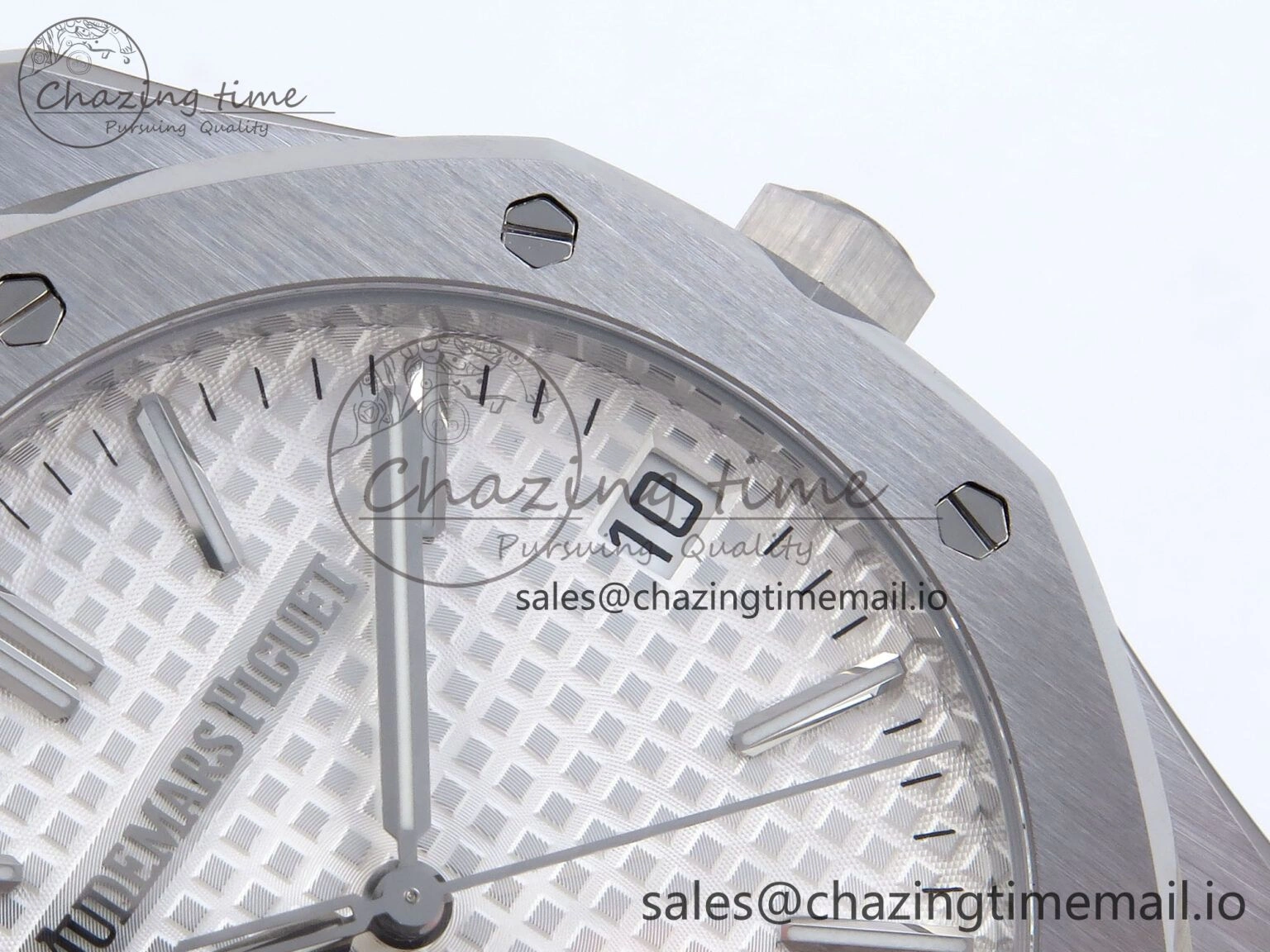 Royal Oak 41mm 15510 SS TKF 1:1 Best Edition White Dial on SS Bracelet SA4302 Super Clone