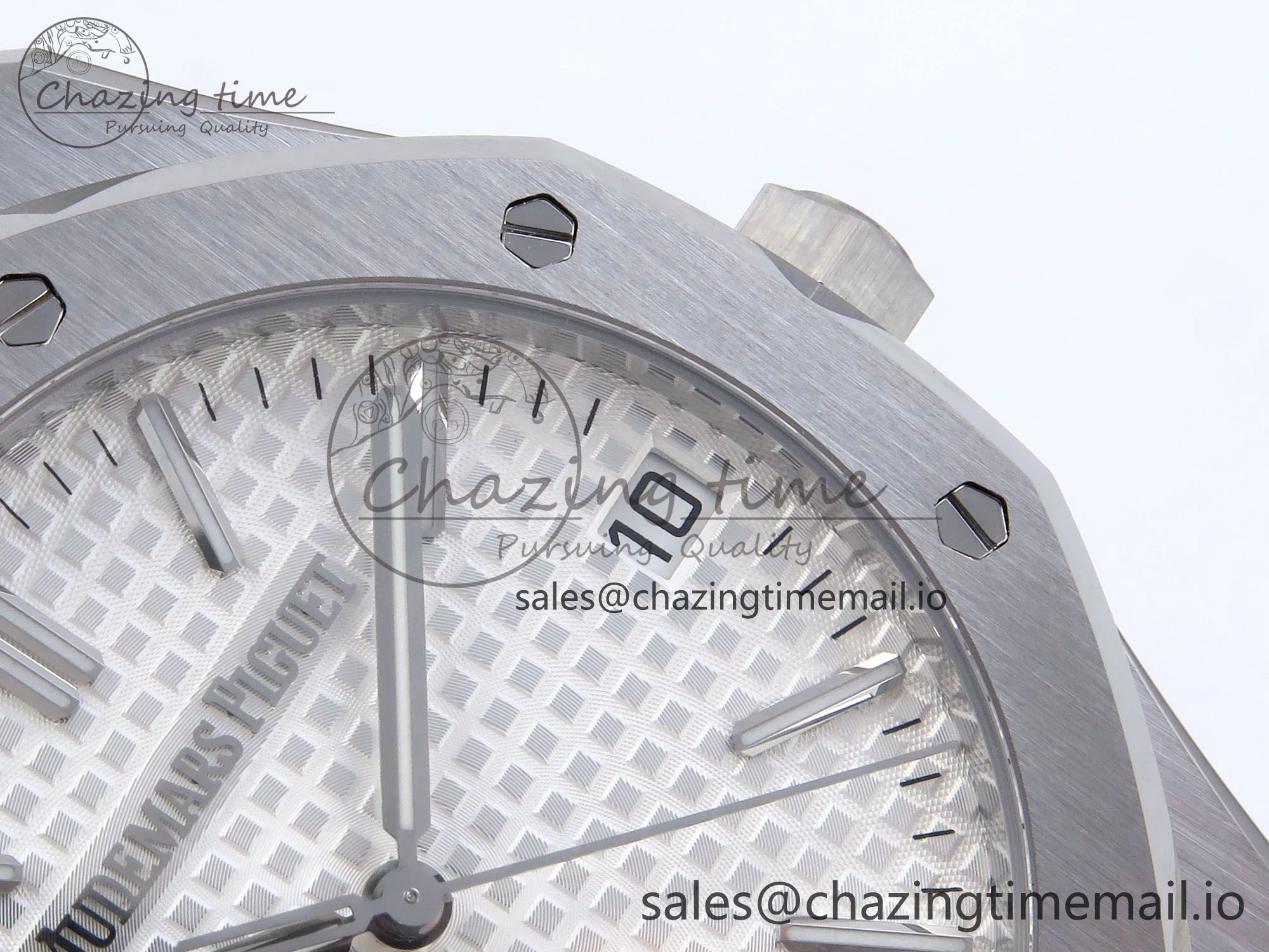 Royal Oak 41mm 15510 SS TKF 1:1 Best Edition White Dial on SS Bracelet SA4302 Super Clone