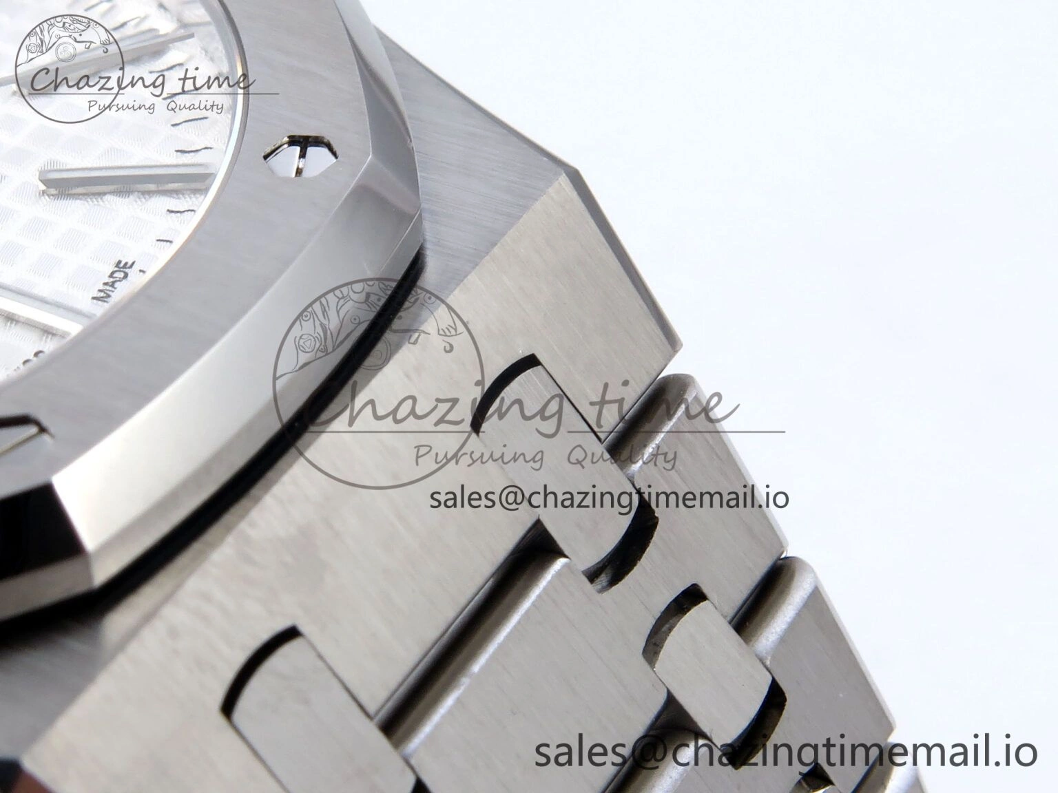 Royal Oak 41mm 15510 SS TKF 1:1 Best Edition White Dial on SS Bracelet SA4302 Super Clone