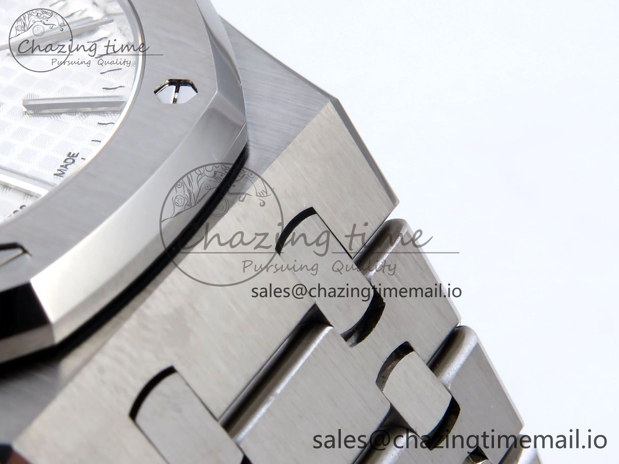 Royal Oak 41mm 15510 SS TKF 1:1 Best Edition White Dial on SS Bracelet SA4302 Super Clone