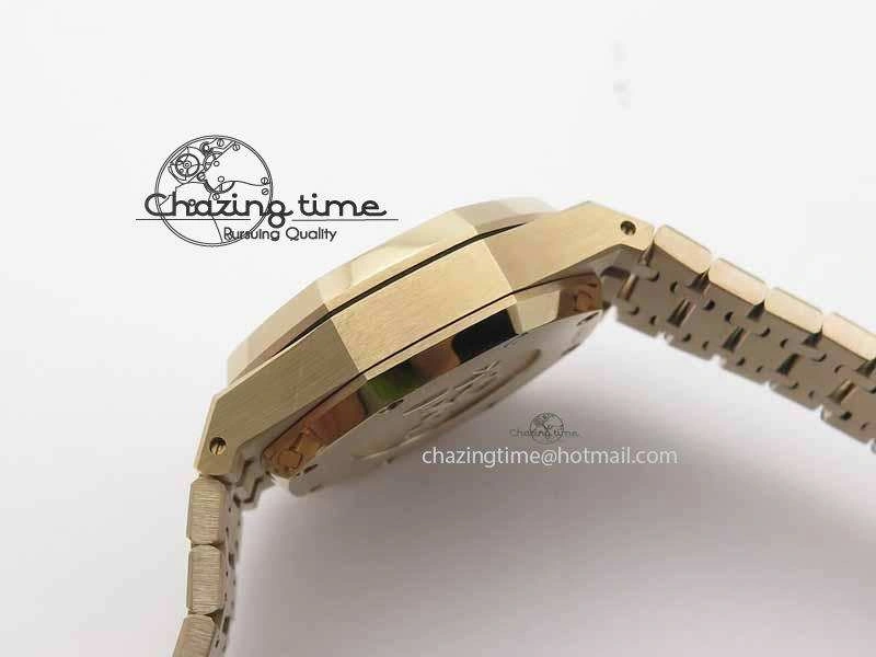 Royal Oak 41mm 26331 Chrono RG Blue Textured Dial Gold Subdial On RG Bracelet A7750