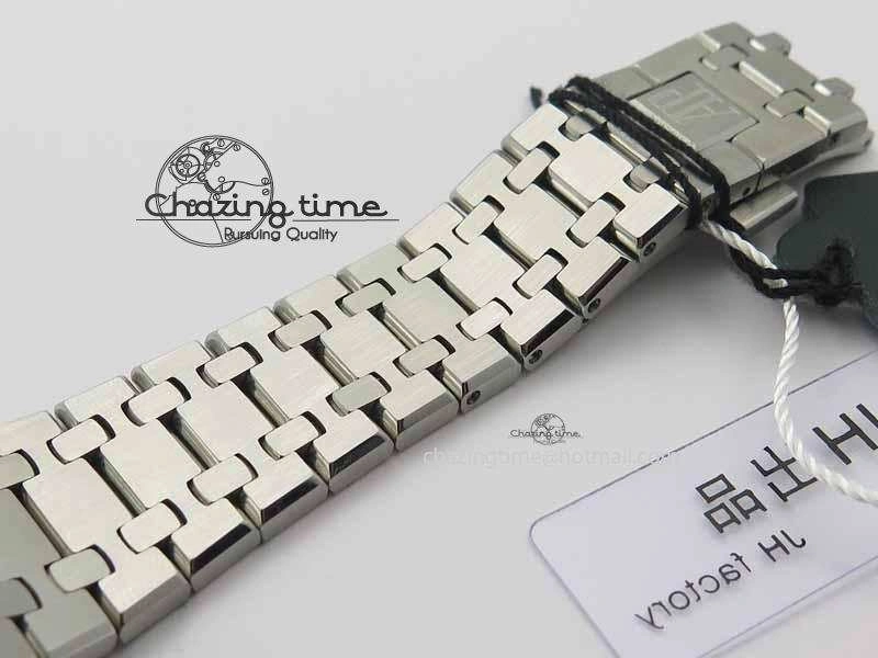 Royal Oak 41mm 26331 Chrono SS Black Textured Dial White Subdial On SS Bracelet A7750