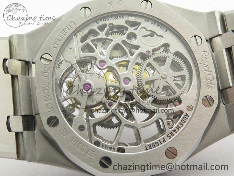 Royal Oak 41mm 26518 Tourbillon SS Best Edition Skeleton Dial On SS Bracelet A2924