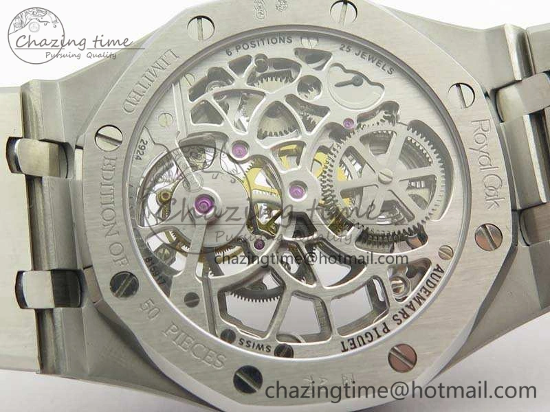 Royal Oak 41mm 26518 Tourbillon SS Best Edition Skeleton Dial On SS Bracelet A2924