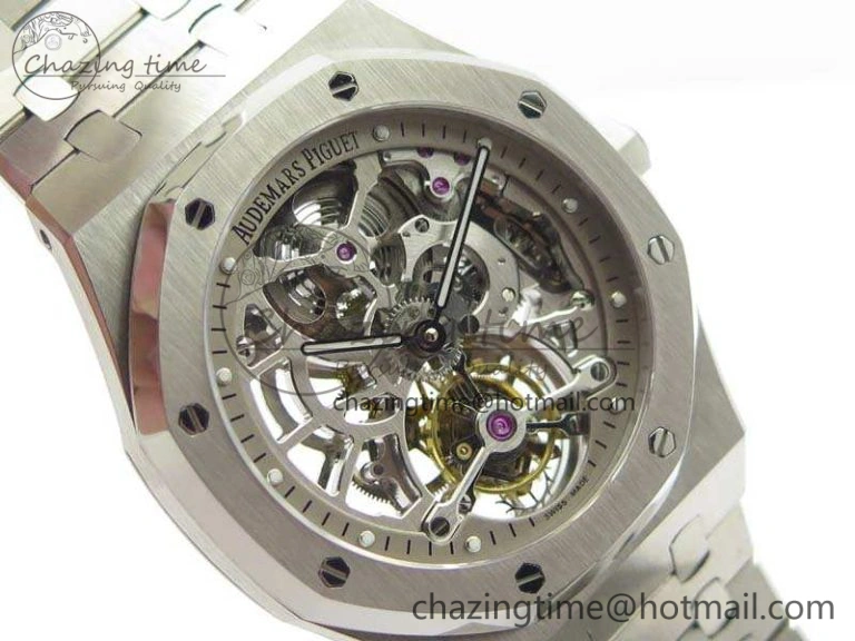 Royal Oak 41mm 26518 Tourbillon SS Best Edition Skeleton Dial On SS Bracelet A2924