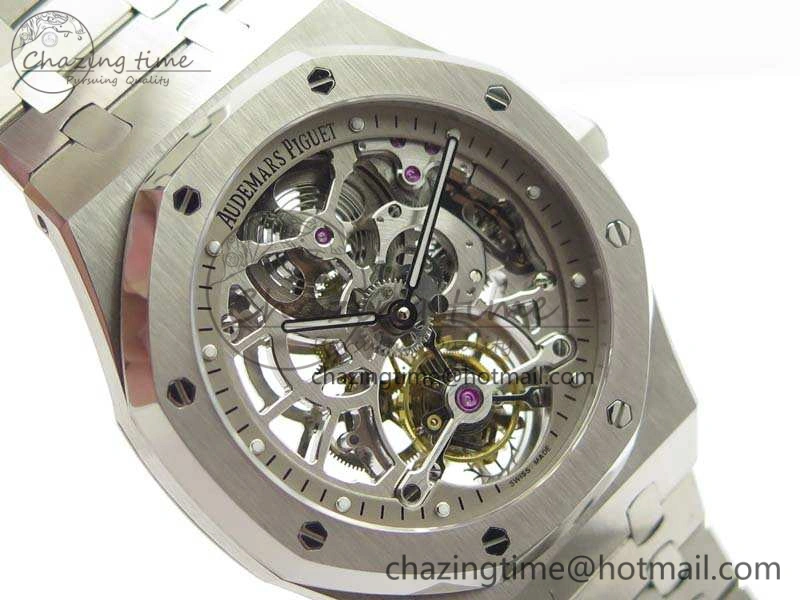 Royal Oak 41mm 26518 Tourbillon SS Best Edition Skeleton Dial On SS Bracelet A2924