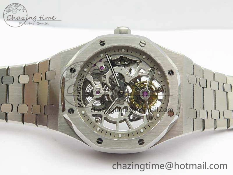 Royal Oak 41mm 26518 Tourbillon SS Best Edition Skeleton Dial On SS Bracelet A2924
