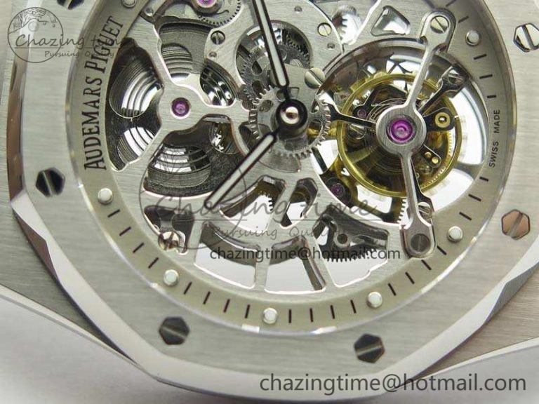 Royal Oak 41mm 26518 Tourbillon SS Best Edition Skeleton Dial On SS Bracelet A2924