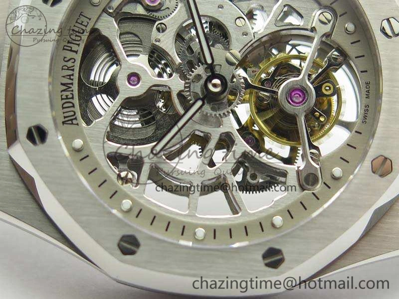 Royal Oak 41mm 26518 Tourbillon SS Best Edition Skeleton Dial On SS Bracelet A2924