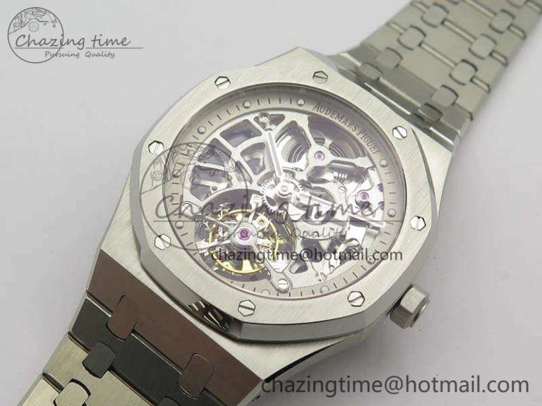 Royal Oak 41mm 26518 Tourbillon SS Best Edition Skeleton Dial On SS Bracelet A2924