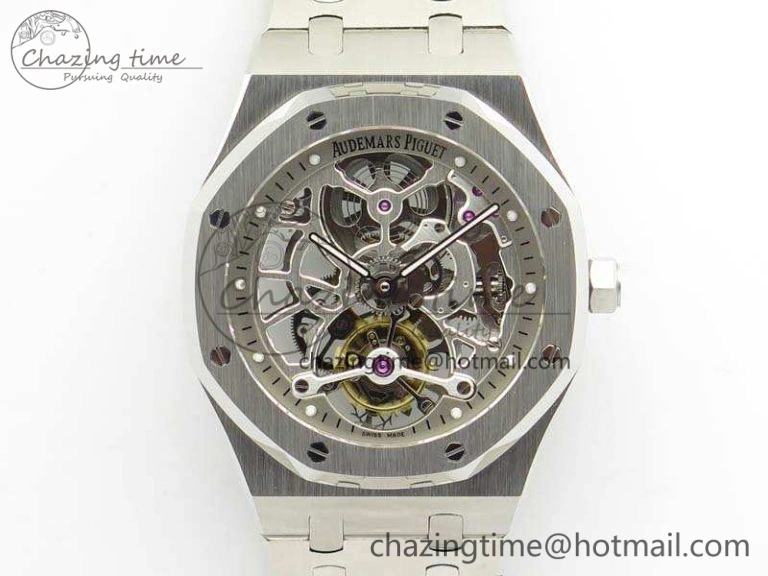 Royal Oak 41mm 26518 Tourbillon SS Best Edition Skeleton Dial On SS Bracelet A2924