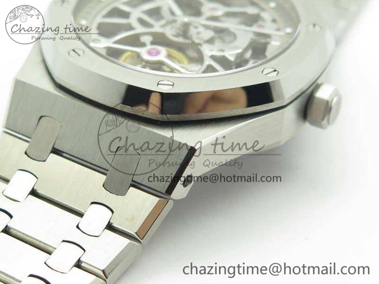 Royal Oak 41mm 26518 Tourbillon SS Best Edition Skeleton Dial On SS Bracelet A2924