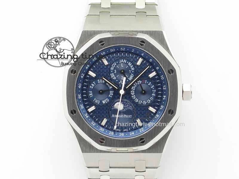 Royal Oak 41mm 26574 SS JF 1:1 Best Edition Blue Textured Dial On SS Bracelet A5134