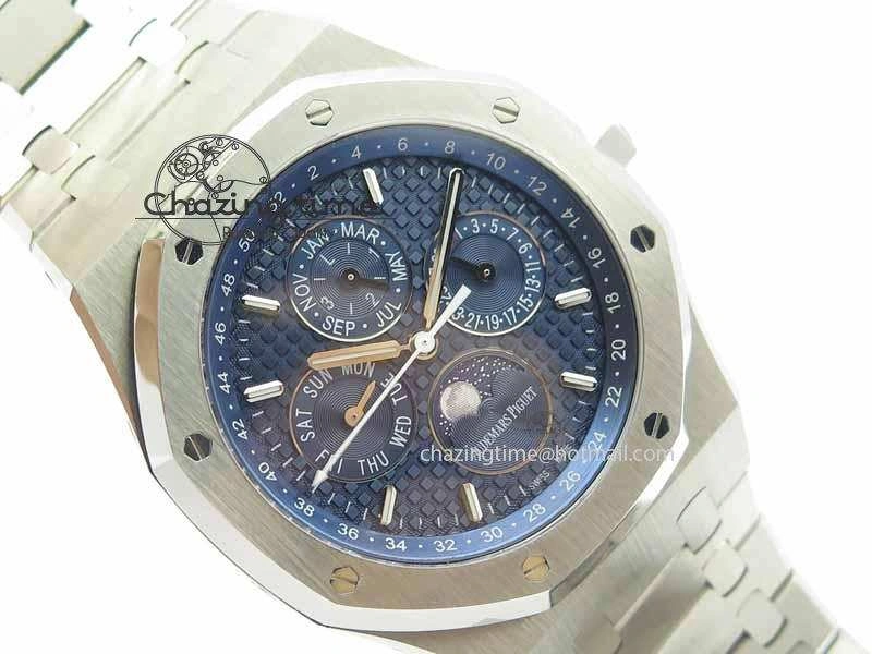 Royal Oak 41mm 26574 SS JF 1:1 Best Edition Blue Textured Dial On SS Bracelet A5134