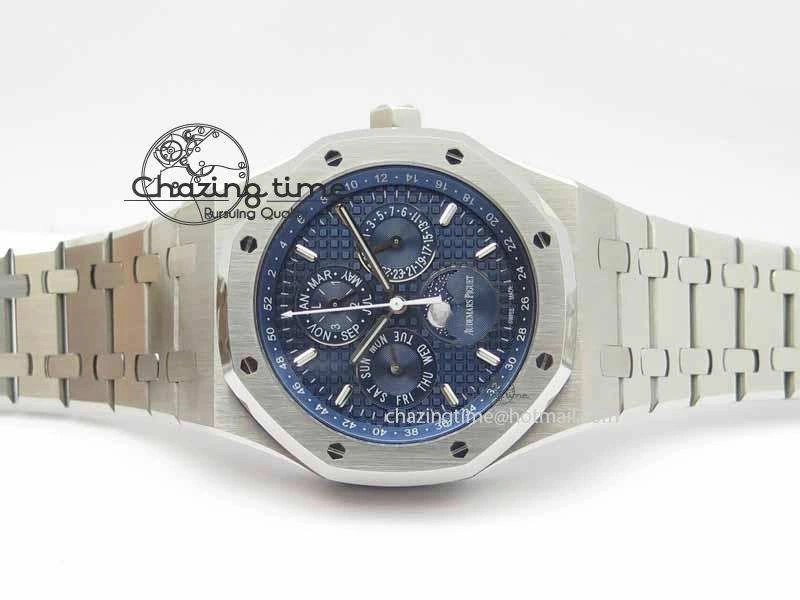 Royal Oak 41mm 26574 SS JF 1:1 Best Edition Blue Textured Dial On SS Bracelet A5134