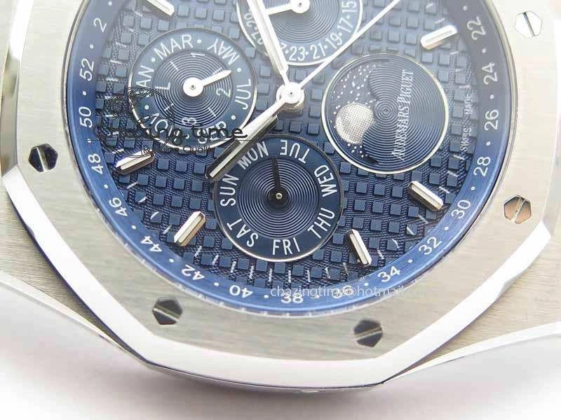 Royal Oak 41mm 26574 SS JF 1:1 Best Edition Blue Textured Dial On SS Bracelet A5134
