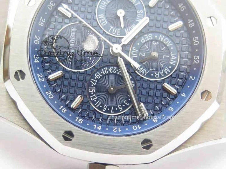 Royal Oak 41mm 26574 SS JF 1:1 Best Edition Blue Textured Dial On SS Bracelet A5134