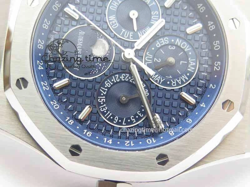 Royal Oak 41mm 26574 SS JF 1:1 Best Edition Blue Textured Dial On SS Bracelet A5134