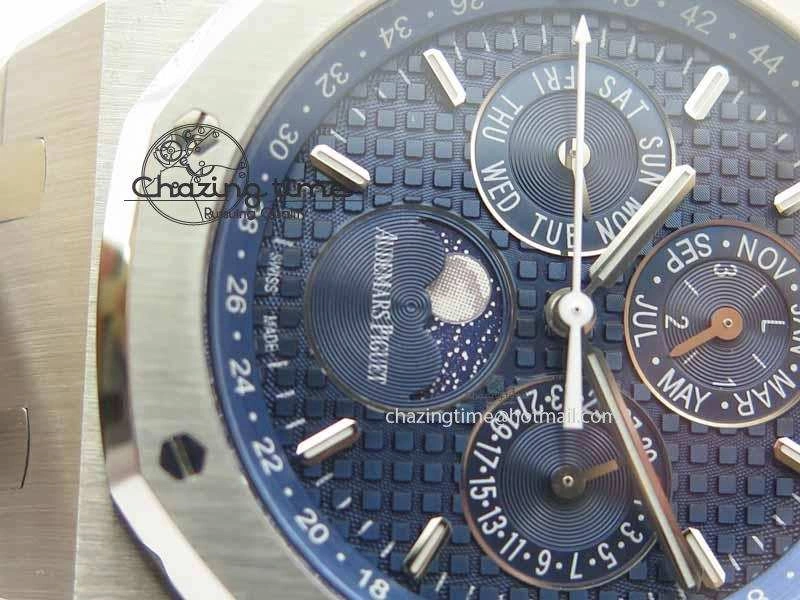 Royal Oak 41mm 26574 SS JF 1:1 Best Edition Blue Textured Dial On SS Bracelet A5134
