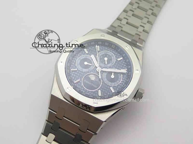 Royal Oak 41mm 26574 SS JF 1:1 Best Edition Blue Textured Dial On SS Bracelet A5134