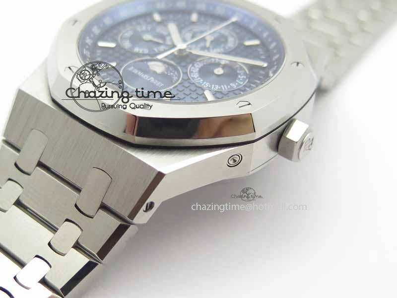 Royal Oak 41mm 26574 SS JF 1:1 Best Edition Blue Textured Dial On SS Bracelet A5134
