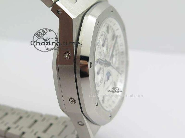Royal Oak 41mm 26574 SS JF 1:1 Best Edition White Textured Dial On SS Bracelet A5134