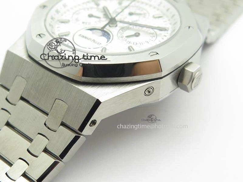 Royal Oak 41mm 26574 SS JF 1:1 Best Edition White Textured Dial On SS Bracelet A5134