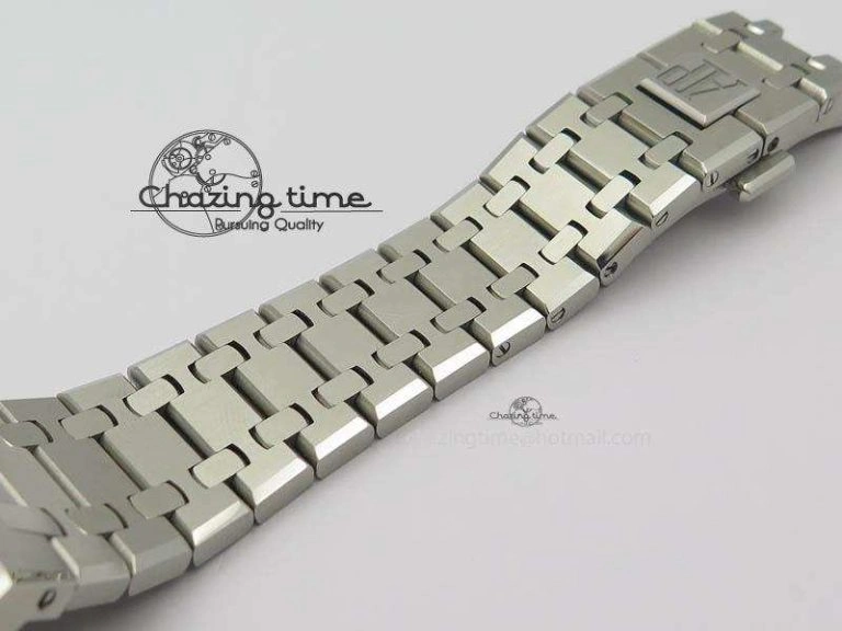 Royal Oak 41mm 26574 SS JF 1:1 Best Edition White Textured Dial On SS Bracelet A5134