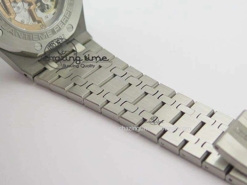 Royal Oak 41mm 26574 SS JF 1:1 Best Edition White Textured Dial On SS Bracelet A5134