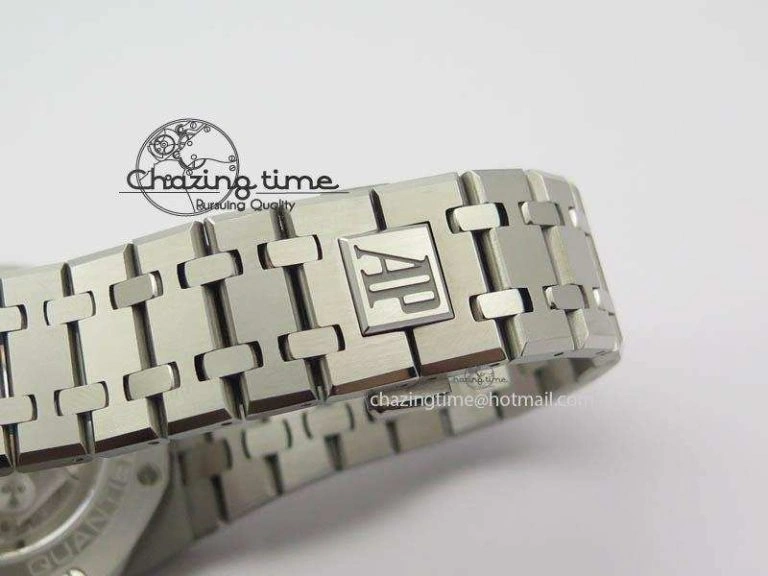Royal Oak 41mm 26574 SS JF 1:1 Best Edition White Textured Dial On SS Bracelet A5134