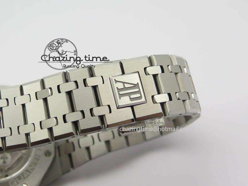 Royal Oak 41mm 26574 SS JF 1:1 Best Edition White Textured Dial On SS Bracelet A5134