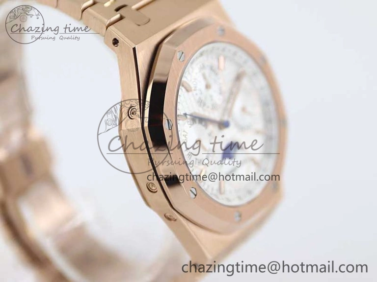 Royal Oak 41mm Complicated 26574 RG APSF1:1 Best Edition Silver Dial on RG Bracelet A5134