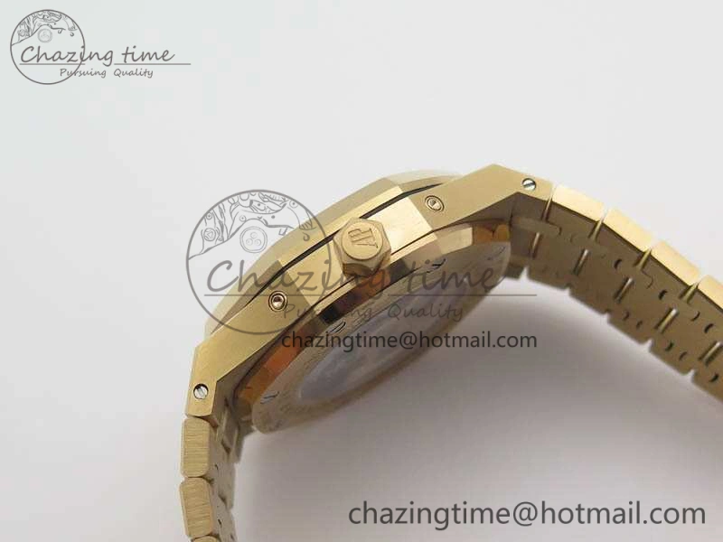 Royal Oak 41mm Complicated 26574 RG JF 1:1 Best Edition Blue Textured Dial On RG Bracelet A5134