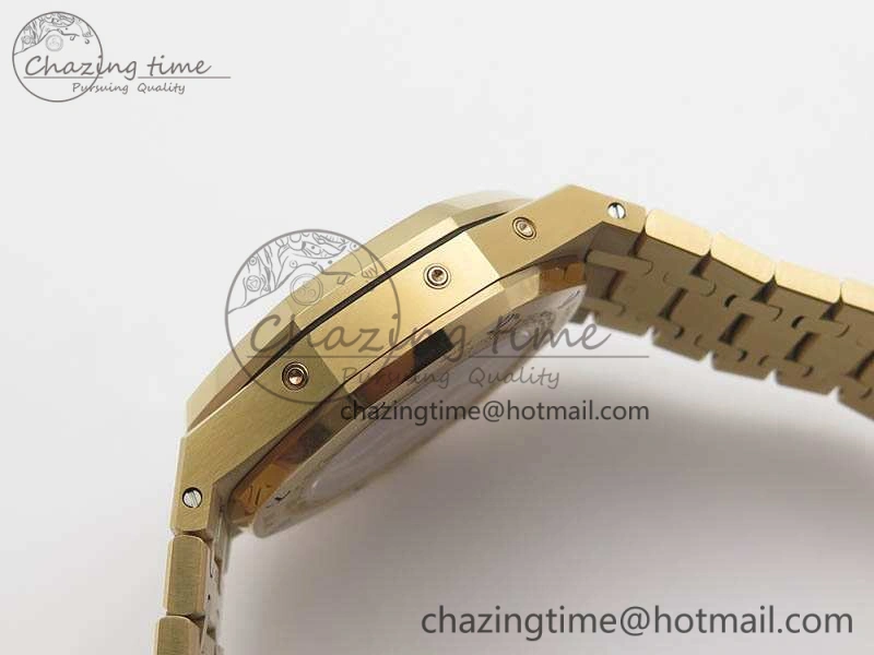 Royal Oak 41mm Complicated 26574 RG JF 1:1 Best Edition Blue Textured Dial On RG Bracelet A5134
