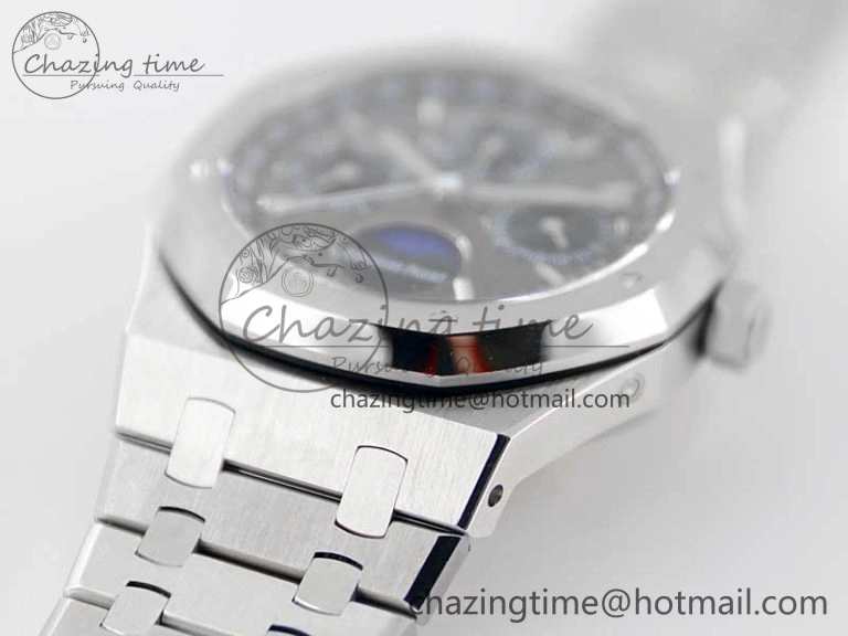 Royal Oak 41mm Complicated 26574 SS APSF 1:1 Best Edition Gray Black Dial on SS Bracelet A5134