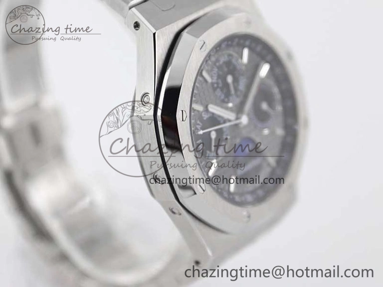 Royal Oak 41mm Complicated 26574 SS APSF 1:1 Best Edition Gray Black Dial on SS Bracelet A5134