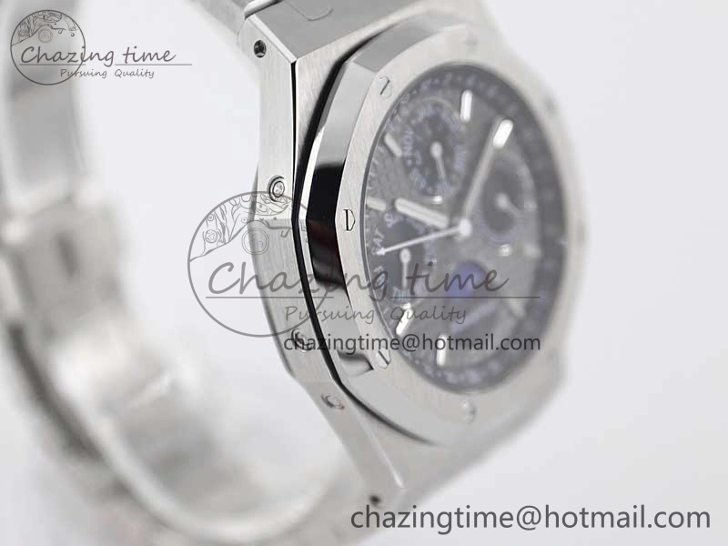 Royal Oak 41mm Complicated 26574 SS APSF 1:1 Best Edition Gray Black Dial on SS Bracelet A5134