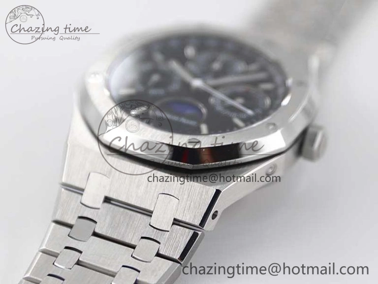 Royal Oak 41mm Complicated 26574 SS APSF1:1 Best Edition Black Dial on SS Bracelet A5134