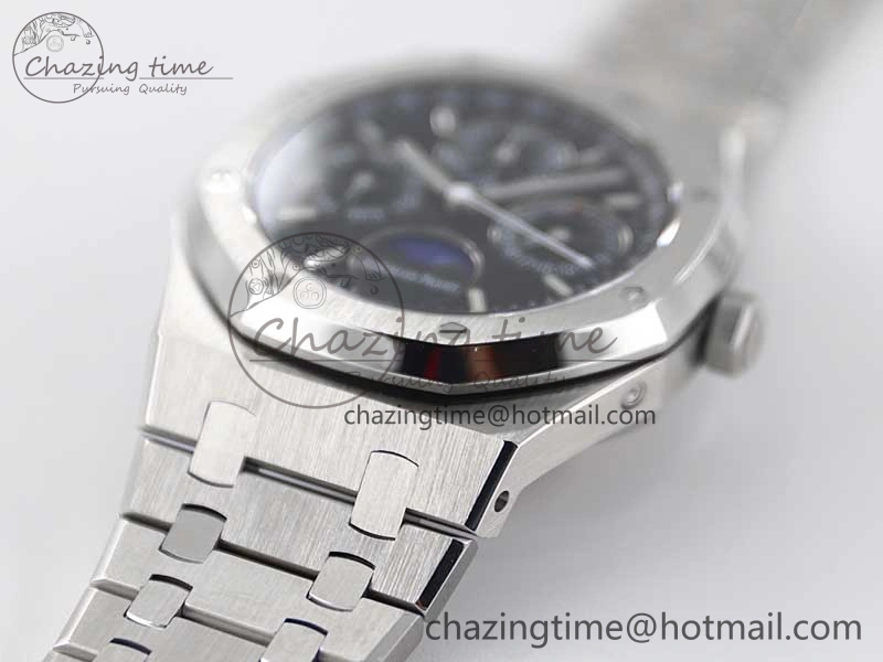 Royal Oak 41mm Complicated 26574 SS APSF1:1 Best Edition Black Dial on SS Bracelet A5134