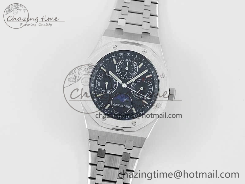 Royal Oak 41mm Complicated 26574 SS APSF1:1 Best Edition Black Dial on SS Bracelet A5134