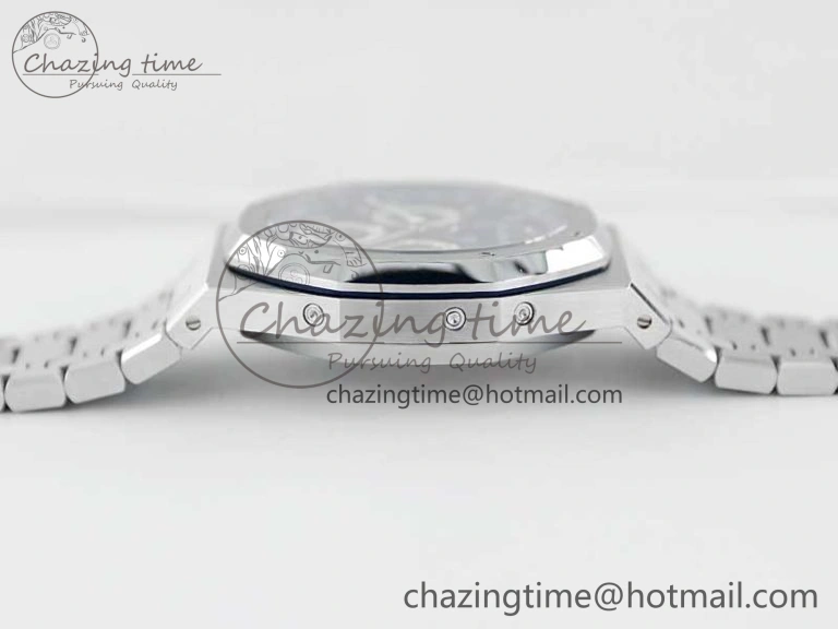 Royal Oak 41mm Complicated 26574 SS APSF1:1 Best Edition Black Silver Dial on SS Bracelet A5134