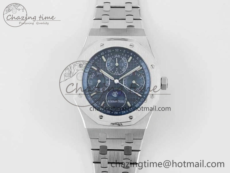 Royal Oak 41mm Complicated 26574 SS APSF1:1 Best Edition Blue Dial on SS Bracelet A5134