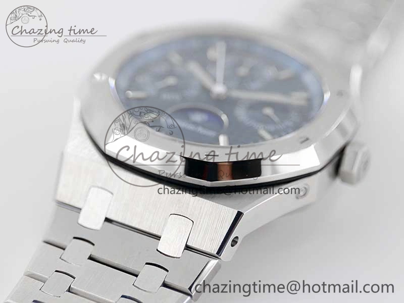Royal Oak 41mm Complicated 26574 SS APSF1:1 Best Edition Blue Dial on SS Bracelet A5134