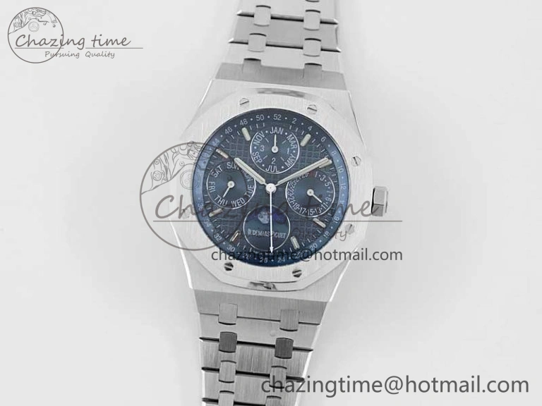 Royal Oak 41mm Complicated 26574 SS APSF1:1 Best Edition Blue Dial on SS Bracelet A5134