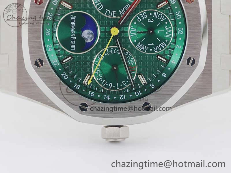 Royal Oak 41mm Complicated 26574 SS APSF1:1 Best Edition Green Dial on SS Bracelet A5134