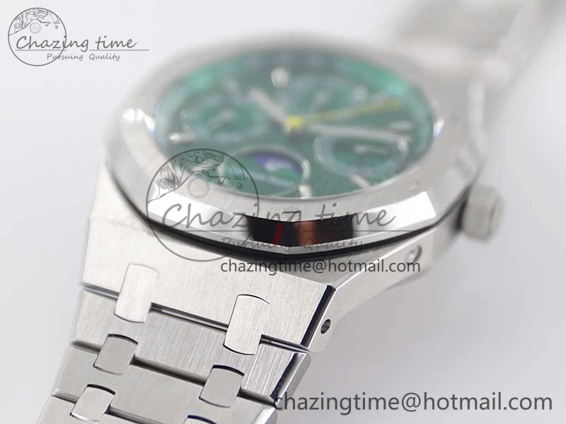 Royal Oak 41mm Complicated 26574 SS APSF1:1 Best Edition Green Dial on SS Bracelet A5134