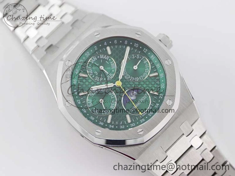 Royal Oak 41mm Complicated 26574 SS APSF1:1 Best Edition Green Dial on SS Bracelet A5134