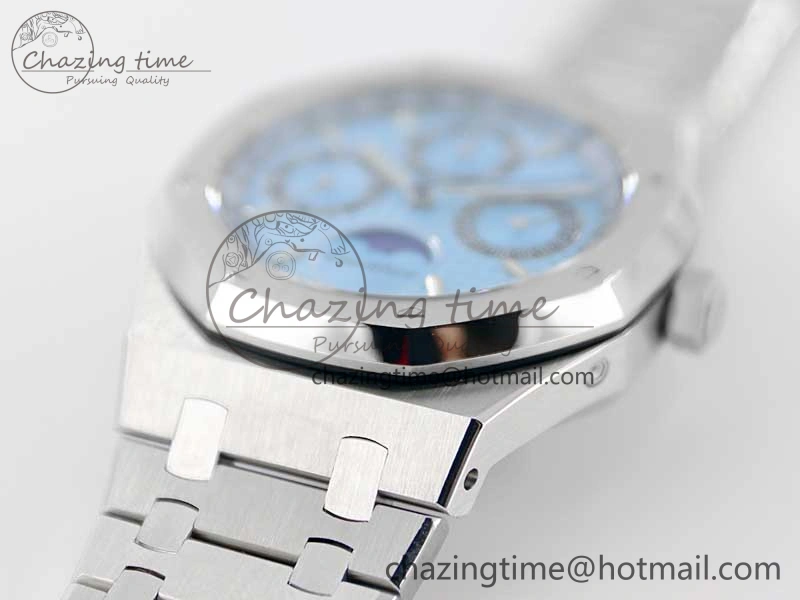 Royal Oak 41mm Complicated 26574 SS APSF1:1 Best Edition Ice Blue Dial on SS Bracelet A5134