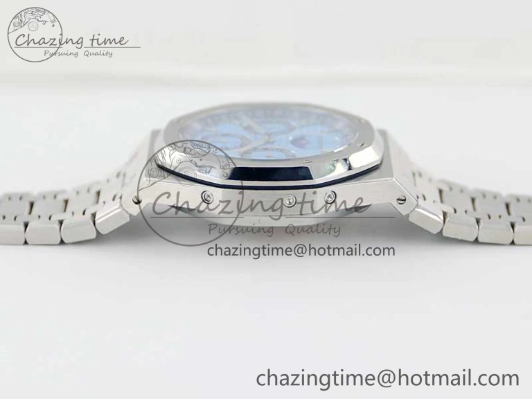 Royal Oak 41mm Complicated 26574 SS APSF1:1 Best Edition Ice Blue Dial on SS Bracelet A5134