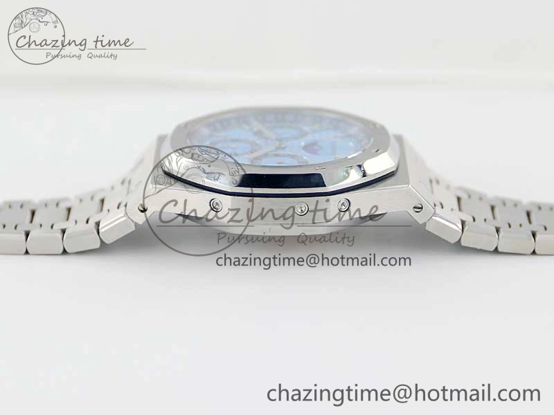 Royal Oak 41mm Complicated 26574 SS APSF1:1 Best Edition Ice Blue Dial on SS Bracelet A5134